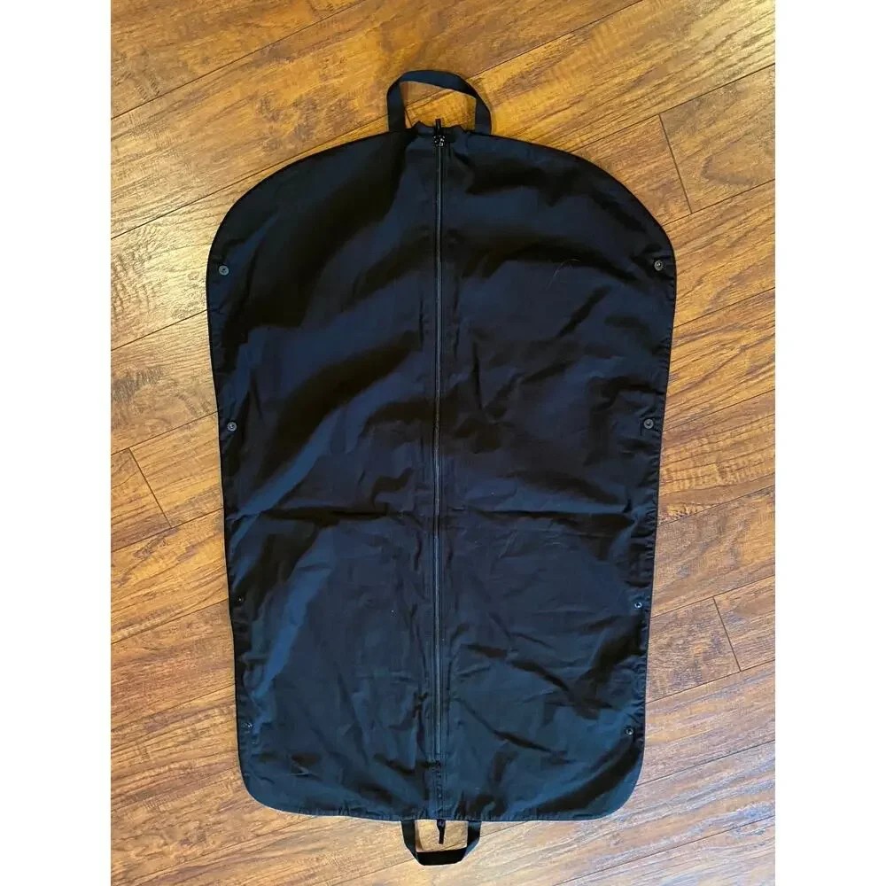 CHANEL GARMENT BAG Black Cotton Travel Suit Dress Cover Hanging Case